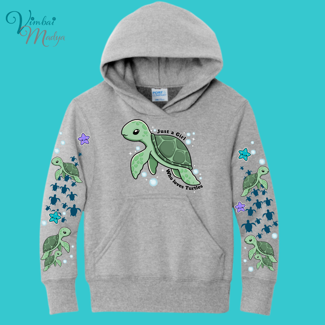 Youth Turtle Sweatshirt Unisex Clothing Kawaii Hoodie : Ocean, fish, beach  and Best Friend Gift . Fall Winter Essential . Gift for her