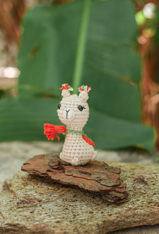 Llama Crochet Miniature Doll . Perfect Sensory Fidget Toy . Car and Office Desk Decor . Pocket Hug, Cute DIY Baby Mobile and Stocking Stuffer
