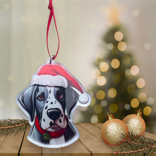 Acrylic Pet ornament, Christmas Ornament, Pet Memorial Ornament,Christmas Photo Ornament, Pet Portrait