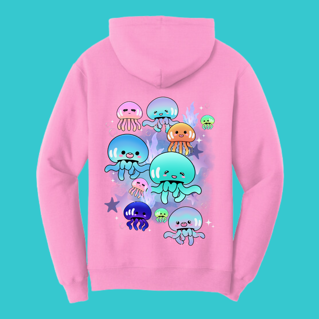 Jellyfish Sweatshirt Unisex Clothing Kawaii Hoodie :  Best Friend Gift . Fall Winter Essential . Beach, Ocean, coastal . Mothers Day Gift for her