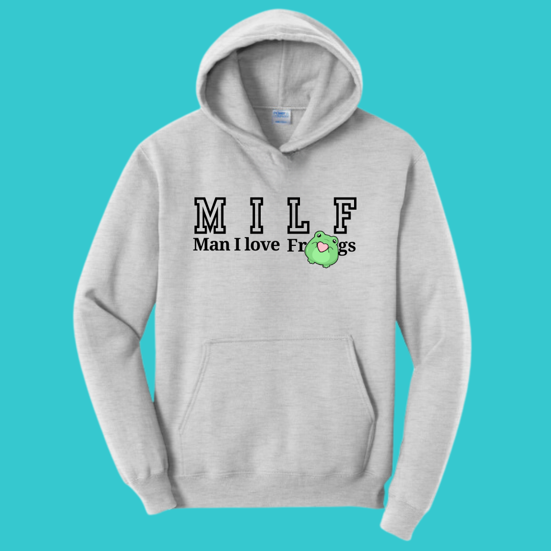 Man I love Frogs Unisex Kawaii Sweater Hoodie  : Perfect Mother's Day Gift & Fall Winter Essential  .  Trendy, Unisex Style for Your Best Friend's Wardrobe