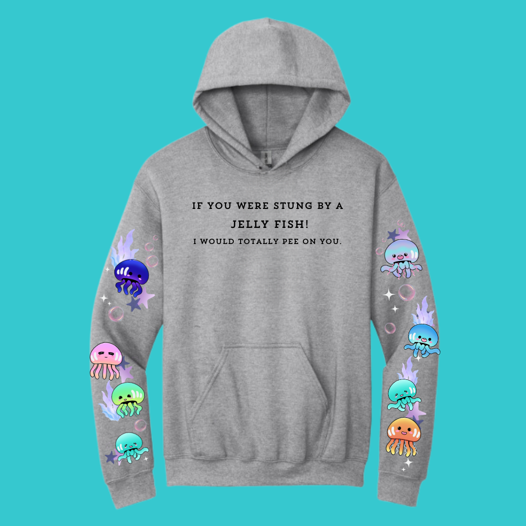 Jellyfish Sweatshirt Unisex Clothing Kawaii Hoodie :  Best Friend Gift . Fall Winter Essential . Beach, Ocean, coastal . Mothers Day Gift for her