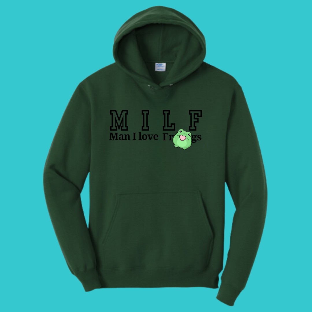 Man I love Frogs Unisex Kawaii Sweater Hoodie  : Perfect Mother's Day Gift & Fall Winter Essential  .  Trendy, Unisex Style for Your Best Friend's Wardrobe