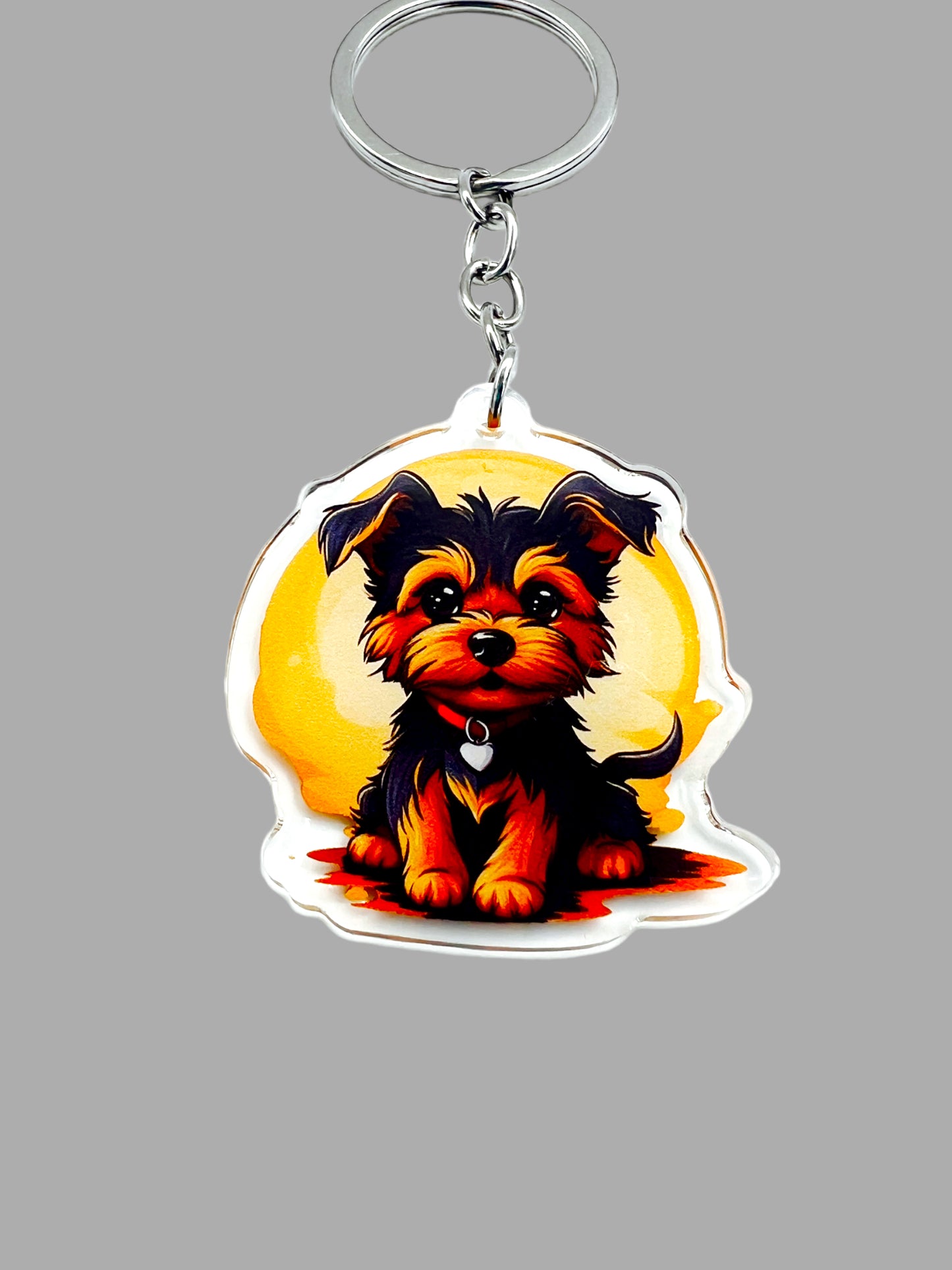 Yorkie dog Kawaii Acrylic Keychain