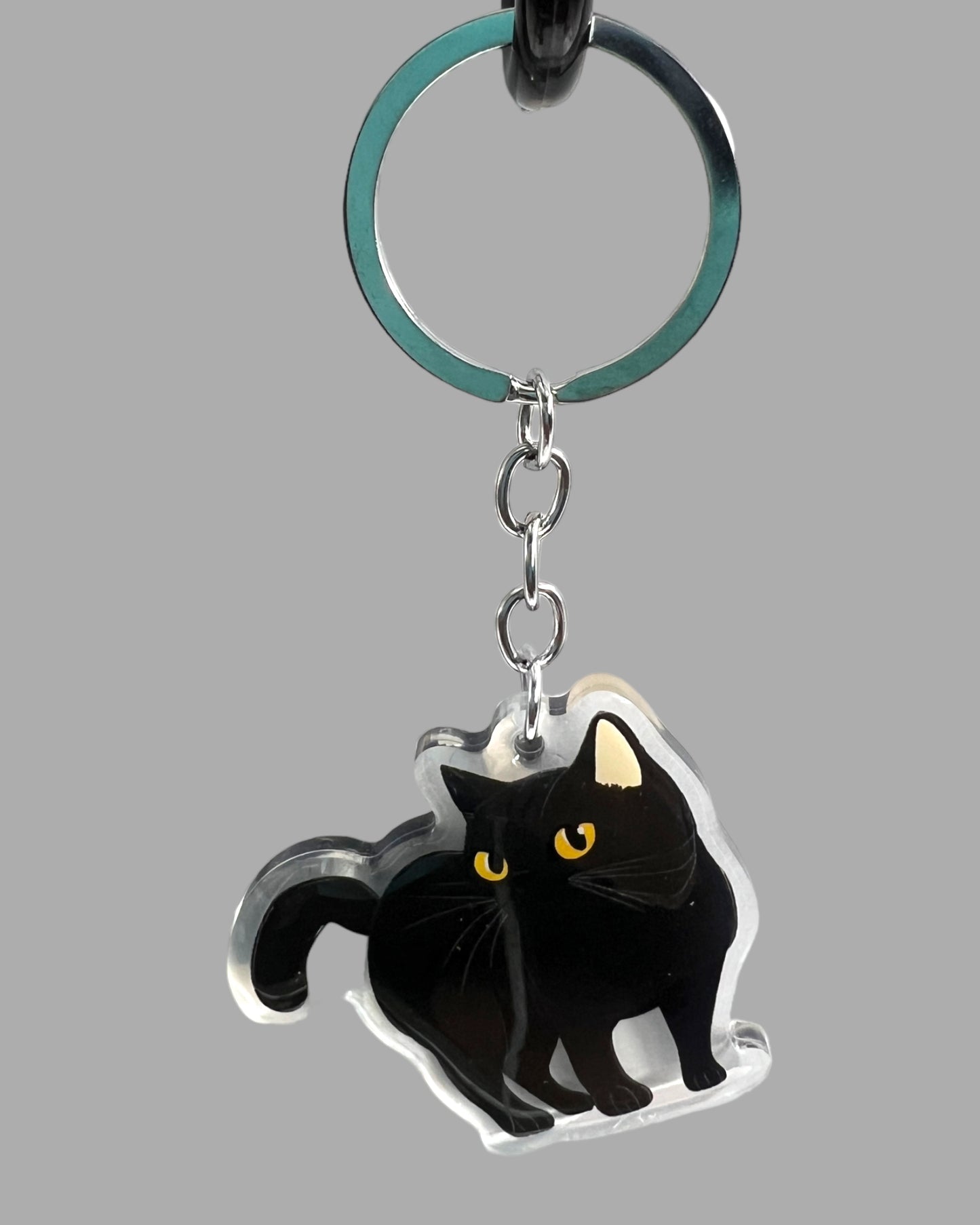 American Short Hair Cat Acrylic Keychain
