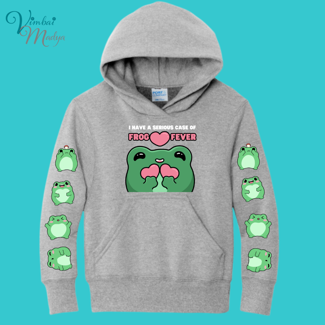 Youth Kawaii Frog Sweater Hoodie :  frog and toad couples Gift  for Book lovers .Best Friend .  Fall Winter Essential