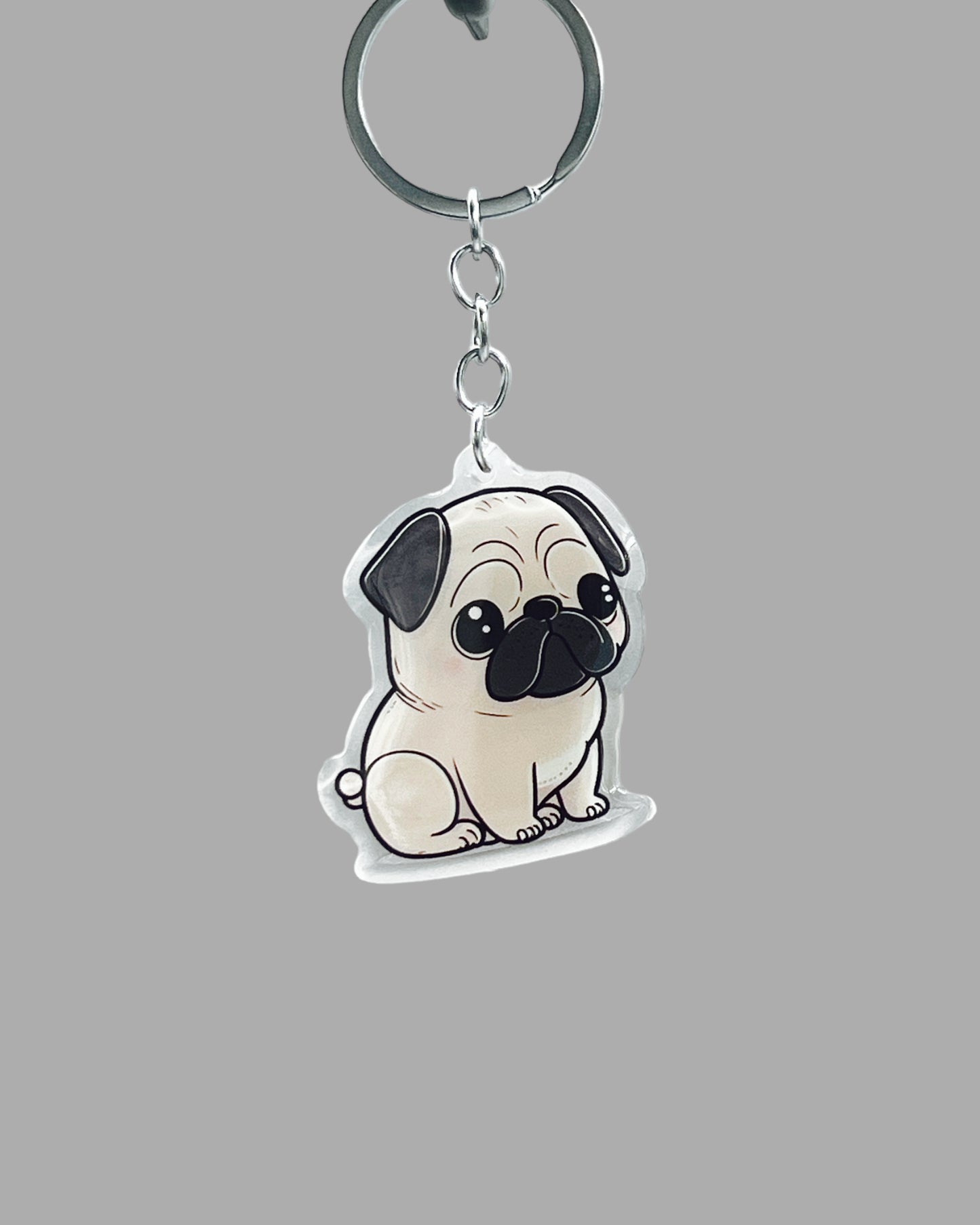 Pug Dog Acrylic key chain