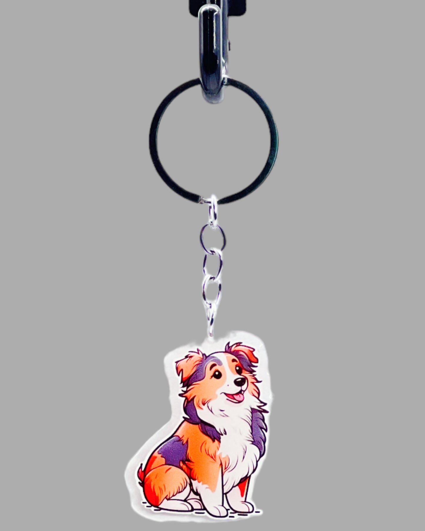 Border Collie Dog Acrylic key chain