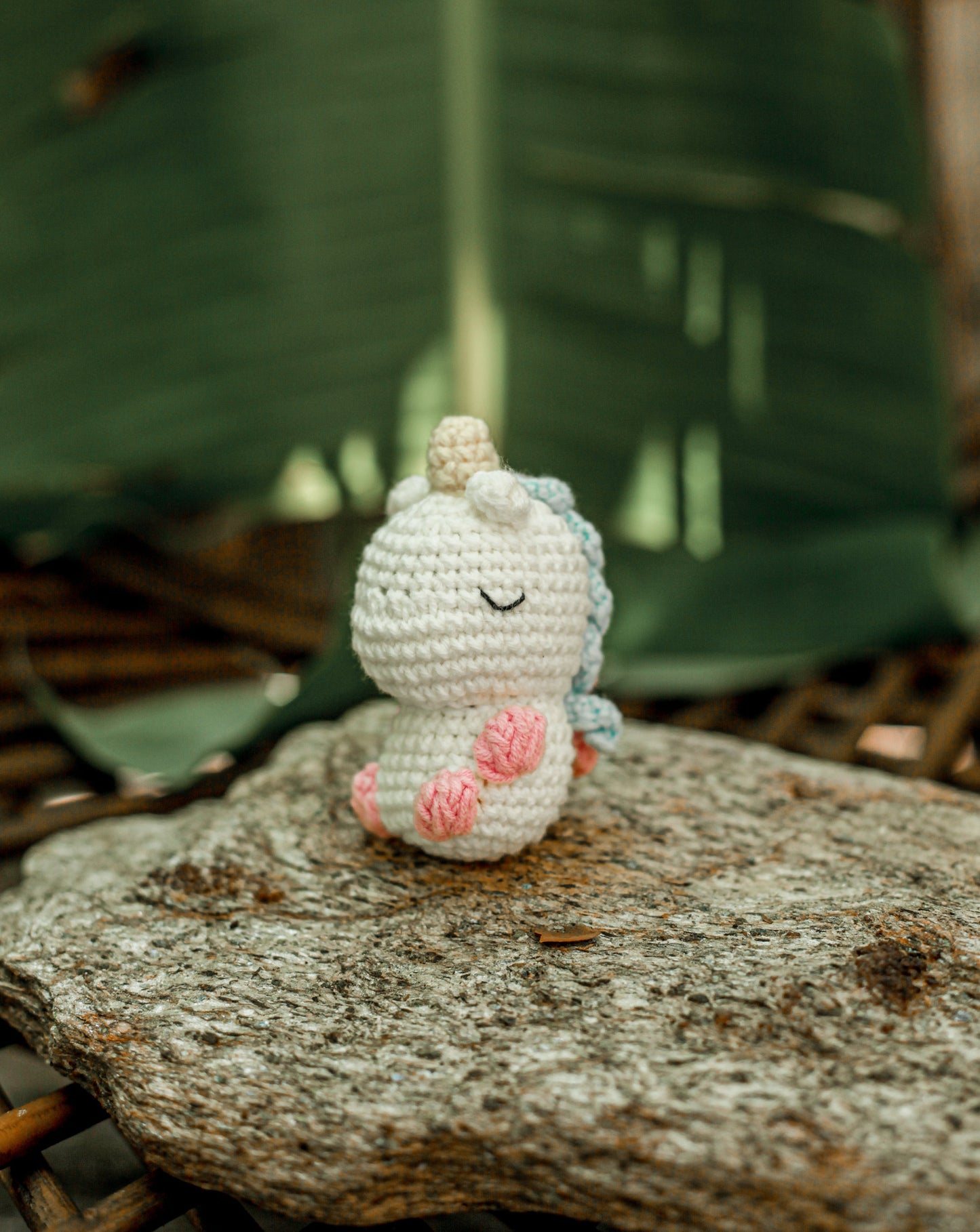 Unicorn Crochet Mini Doll Keychain