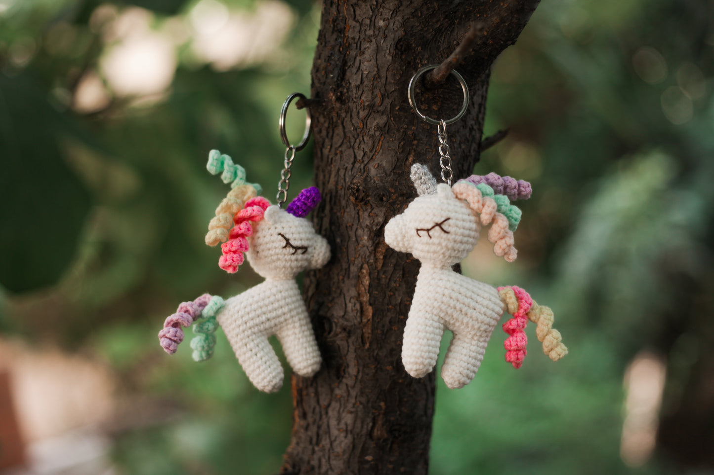 Unicorn Key Ring : Amigurumi Unicorn keychain, crochet keychain, Unicorn amigurumi, cute Unicorn keychain