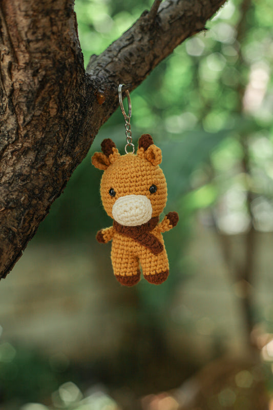 Giraffe Key Ring : Amigurumi Giraffe keychain, crochet keychain, Giraffe amigurumi, cute keychain, handmade KEYCHAIN,