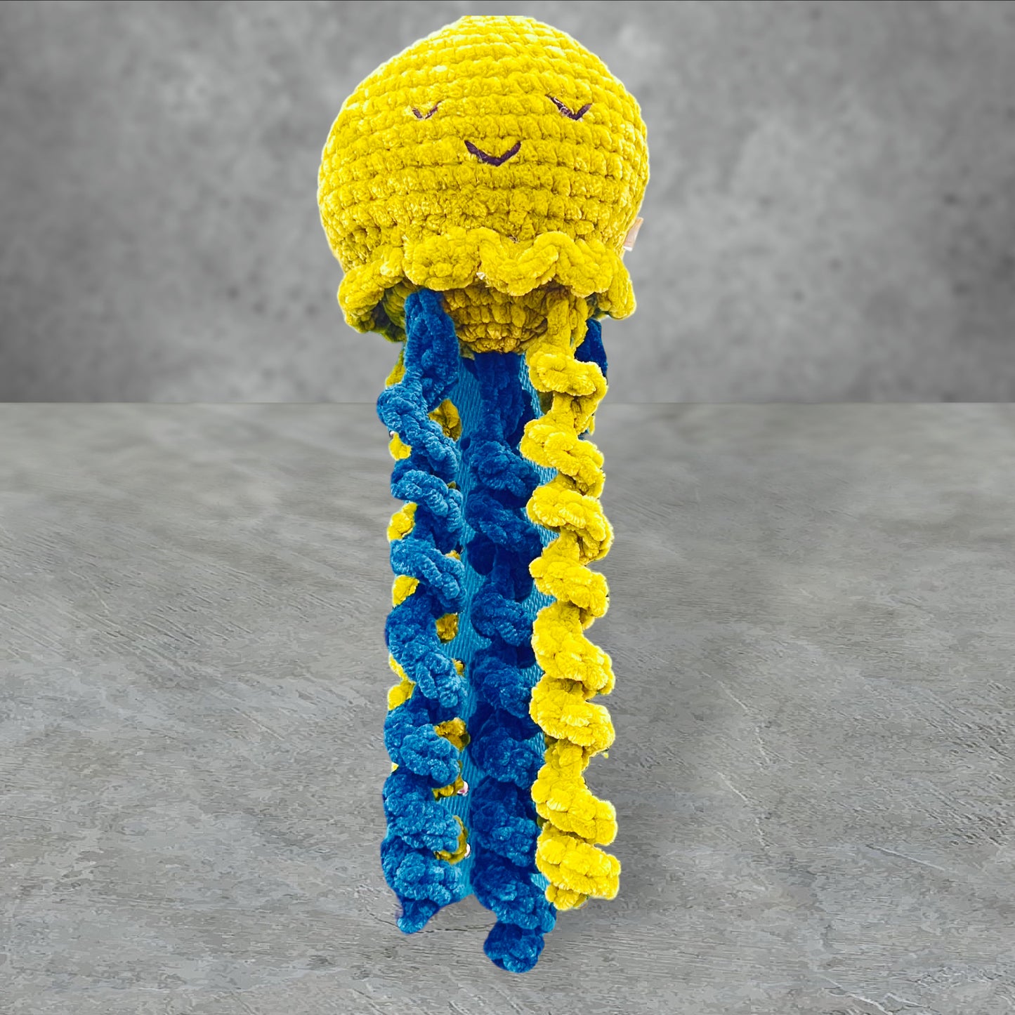 Jellyfish Handmade Crochet stuffed Doll for Montessori Play, Nursery Decor, and Baby Shower Gifts . Granddaughter, niece, nephew & grandson