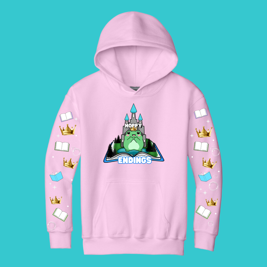 Youth Frog Castle Sweatshirt Unisex Clothing Kawaii  Hoodie : Book Lover and Best Friend Gift . Fall Winter Essential