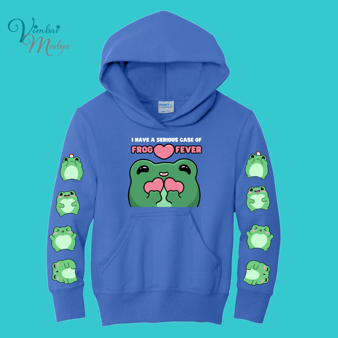 Youth Kawaii Frog Sweater Hoodie :  frog and toad couples Gift  for Book lovers .Best Friend .  Fall Winter Essential