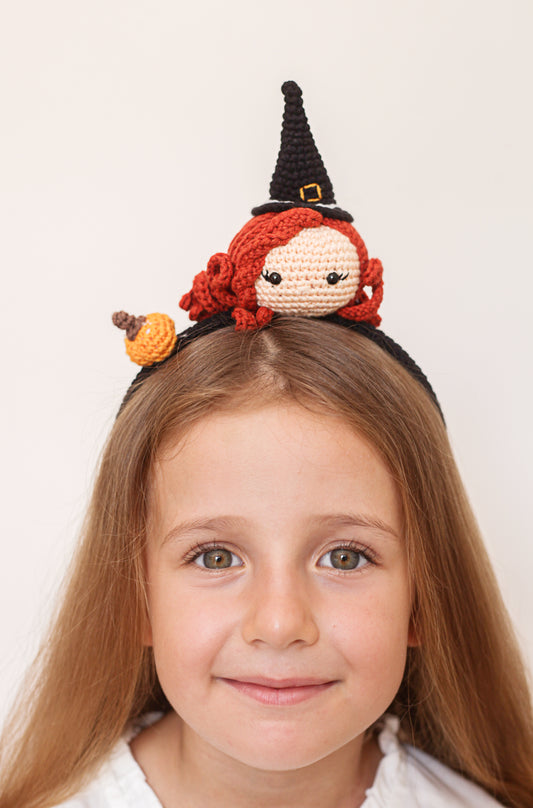 Halloween Trendy Girls' Gifts : Crochet Hair Clips . Barrettes for Teens, Granddaughters, Girl Outfits, with Embroidery Designs