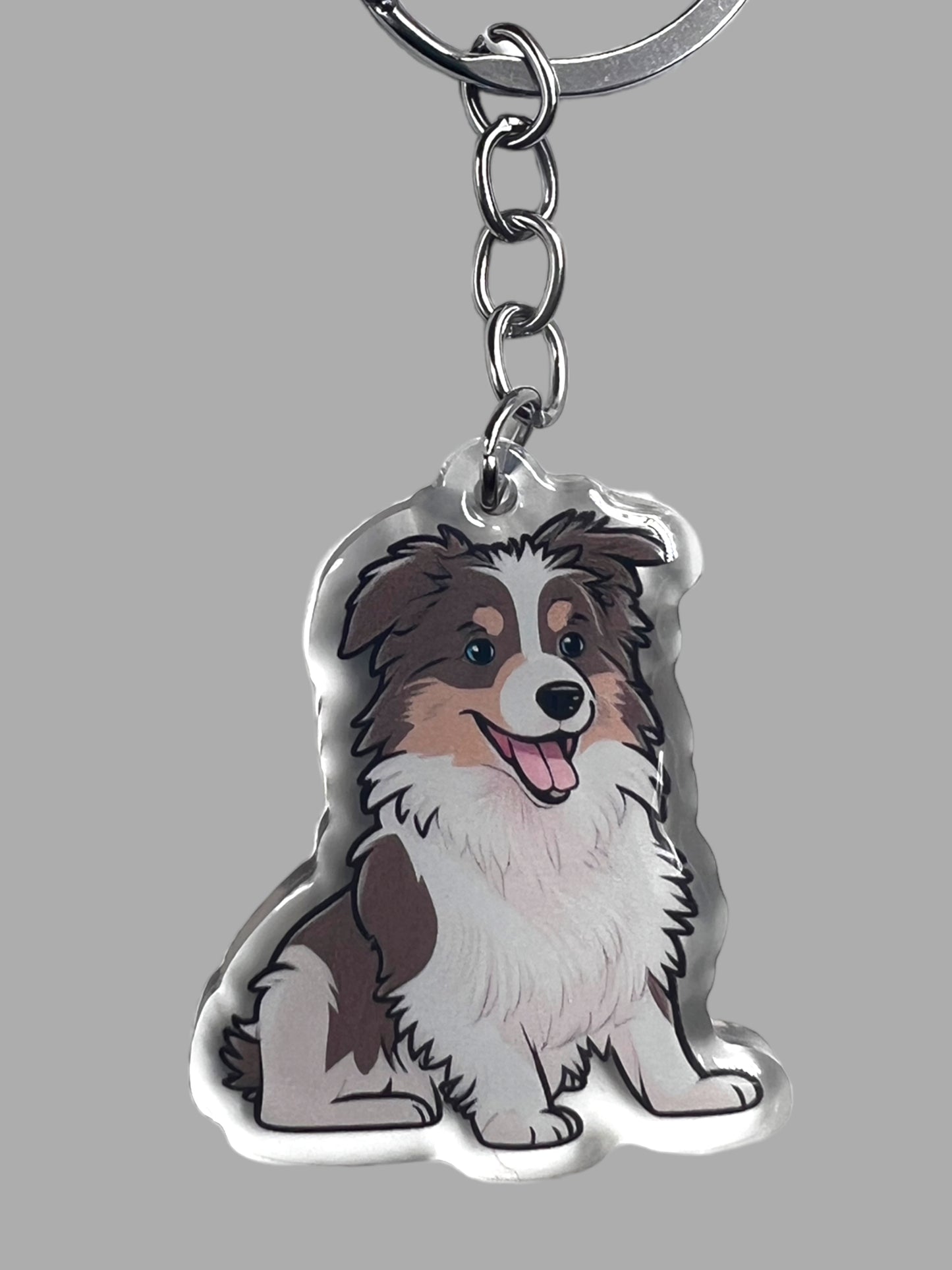 Australian Sheppard Dog Acrylic Keychain
