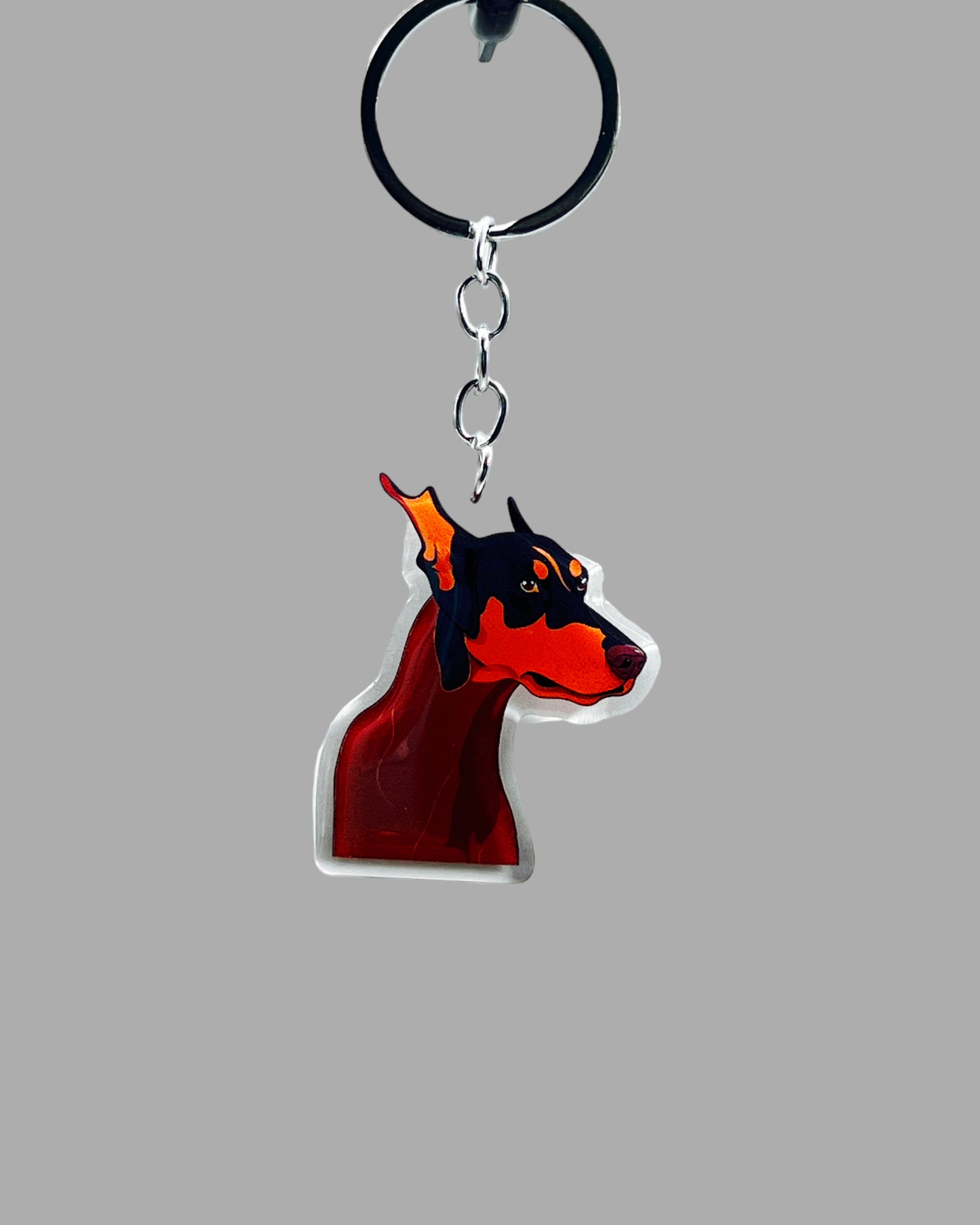 Doberman Pinscher Dog Acrylic key chain