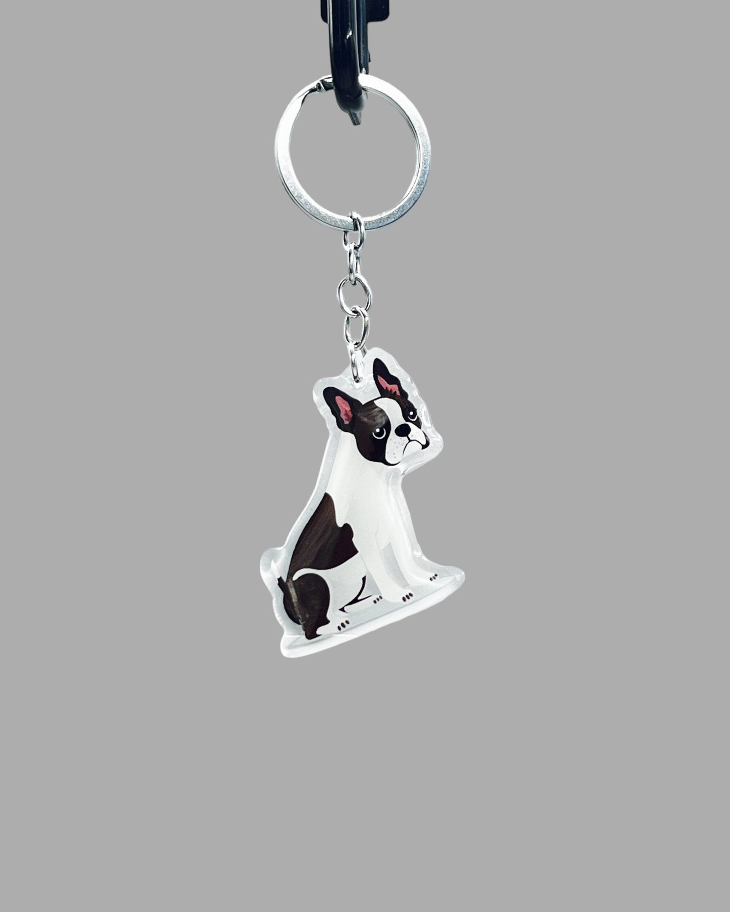Boston Terrier Dog Acrylic key chain