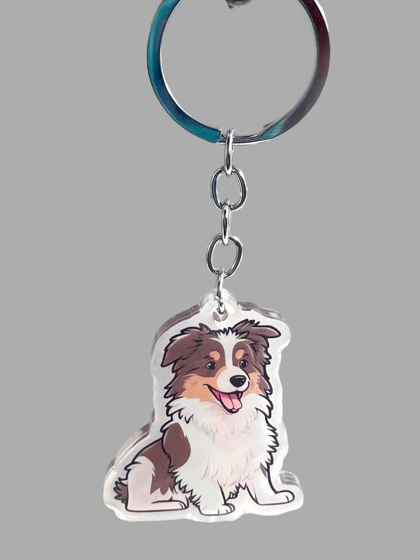 Australian Sheppard Dog Acrylic Keychain