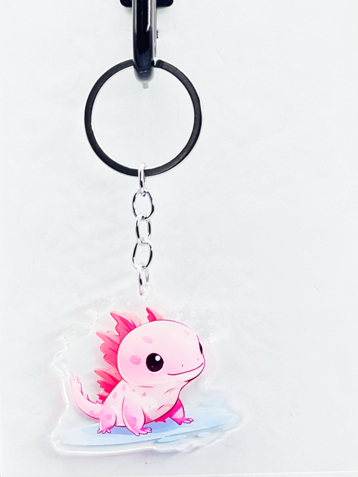 Axolotl Acrylic wildlife keychain