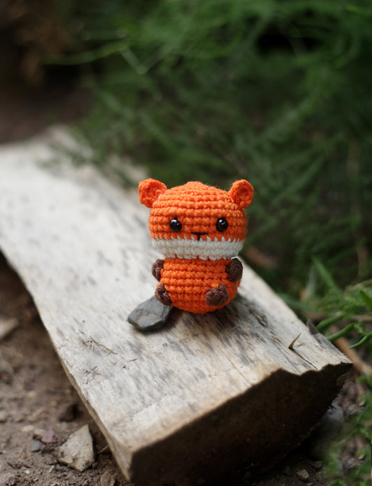 Fox crochet mini  Christmas   Doll / Toy