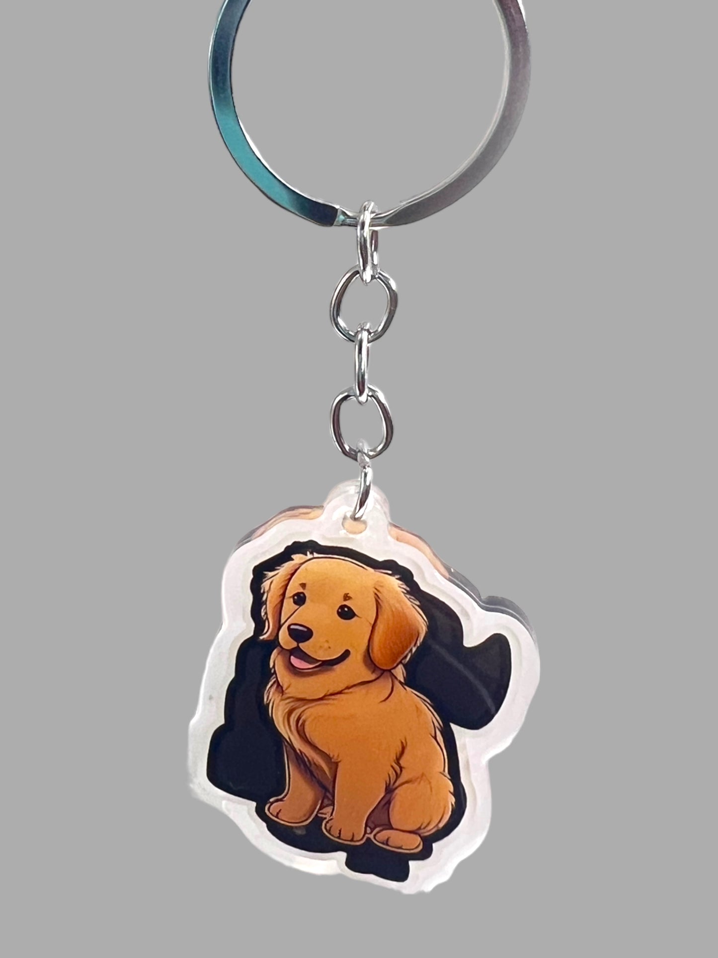 Golden retriever dog Acrylic Keychain