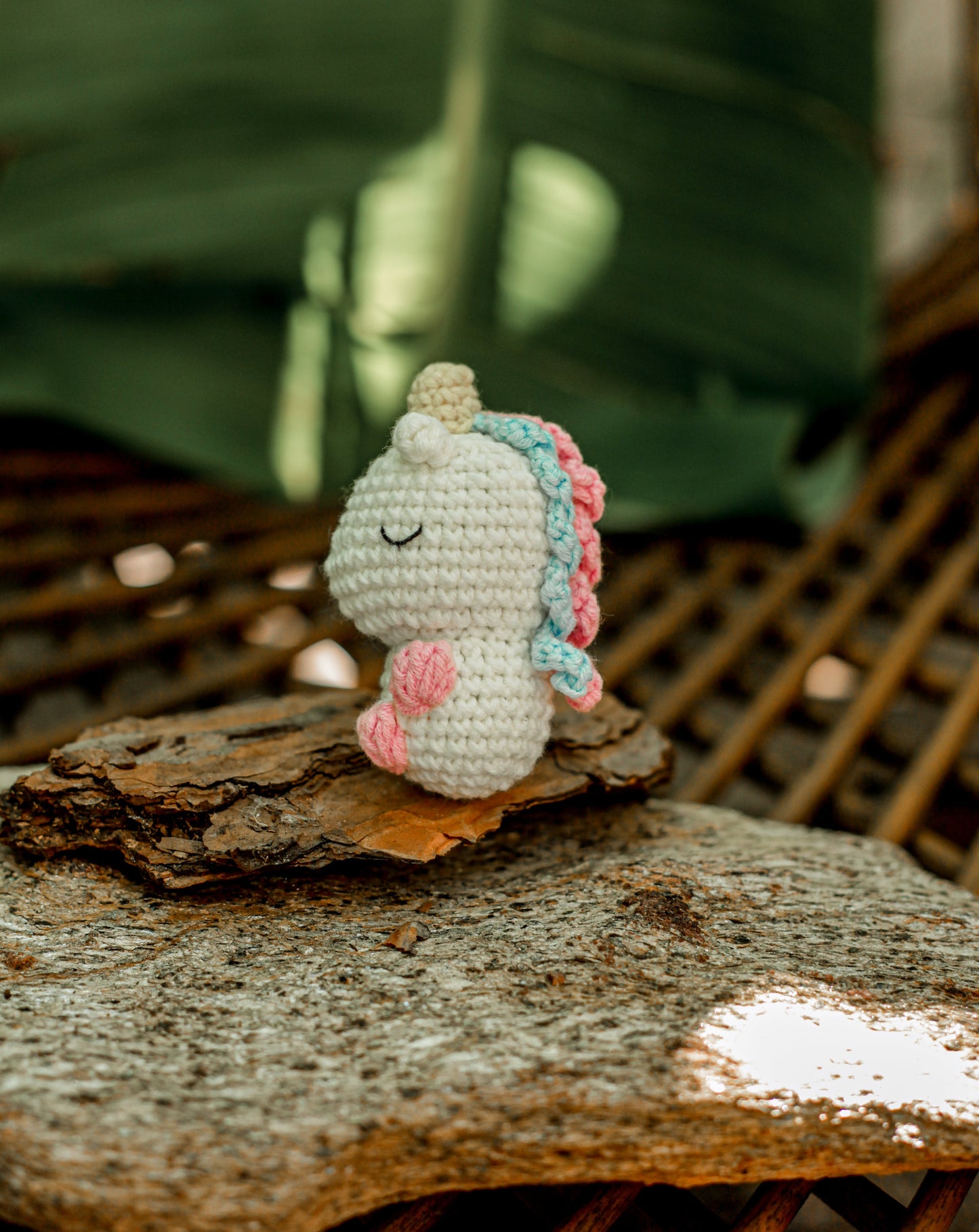 Unicorn Crochet Miniature Doll . Perfect Sensory Fidget Toy . Car and Office Desk Decor . Pocket Hug, Cute DIY Baby Mobile and Stocking Stuffer