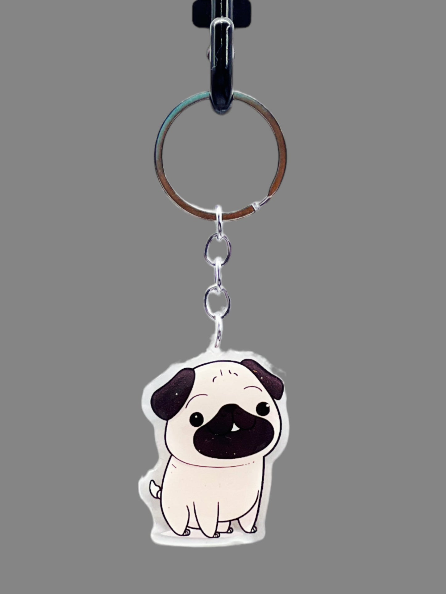 Pug Dog Acrylic Keychain