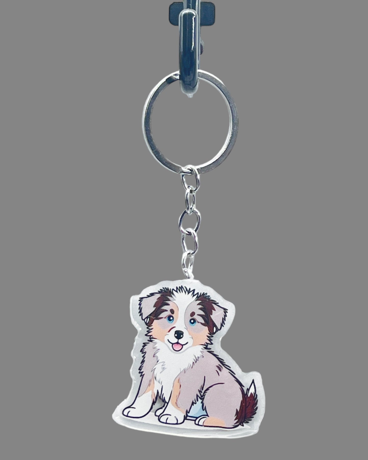 Australian Shephard Dog Acrylic Keychain
