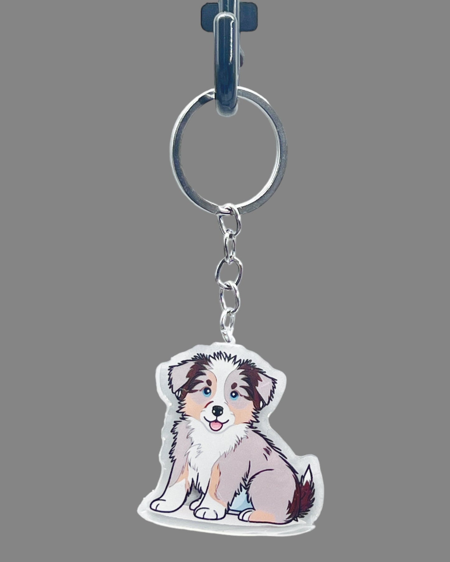 Australian Shephard Dog Acrylic Keychain