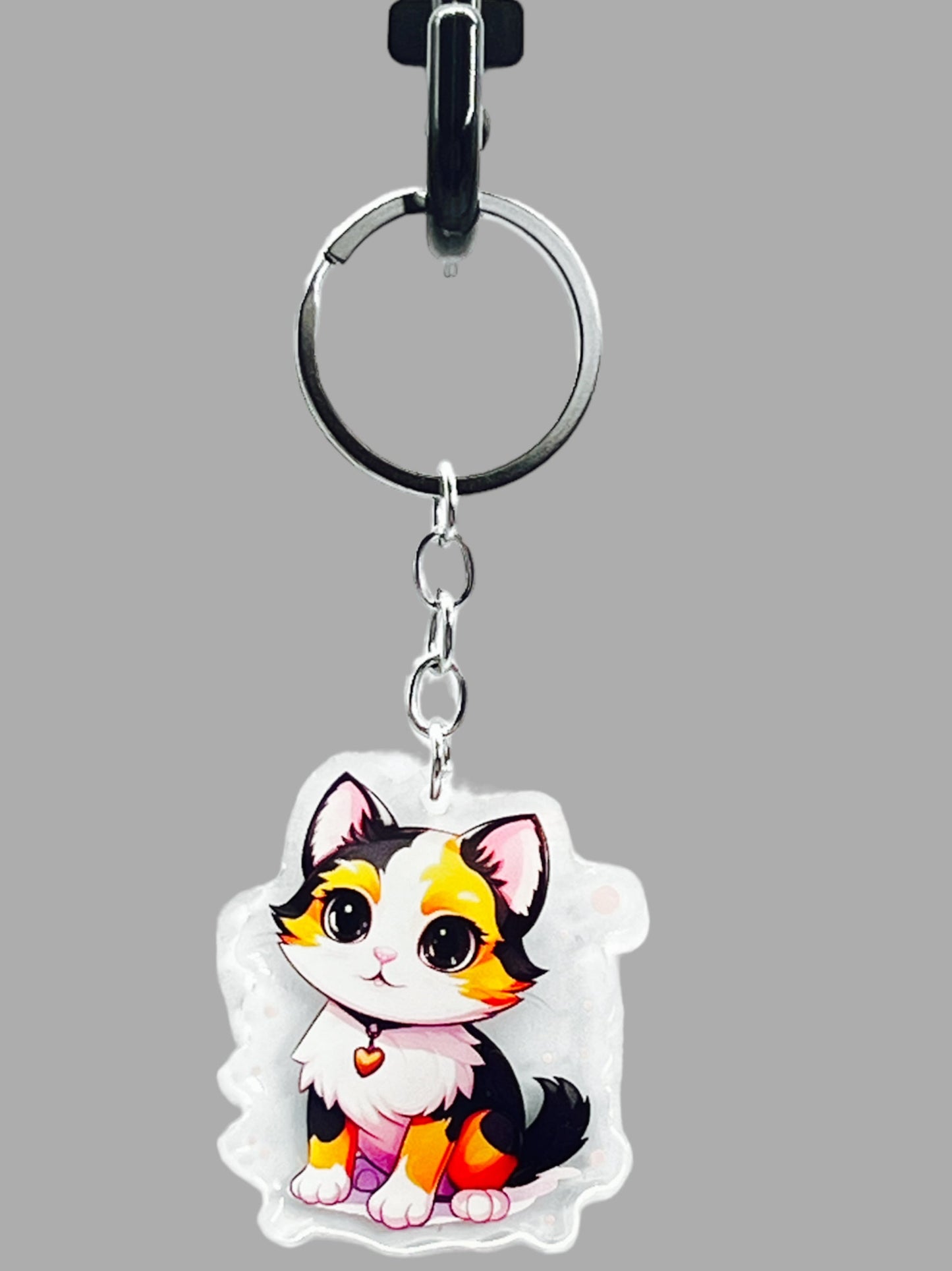 Calico Cat Acrylic Keychain