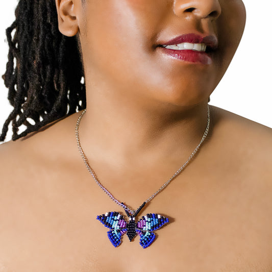 Butterfly pendant necklace