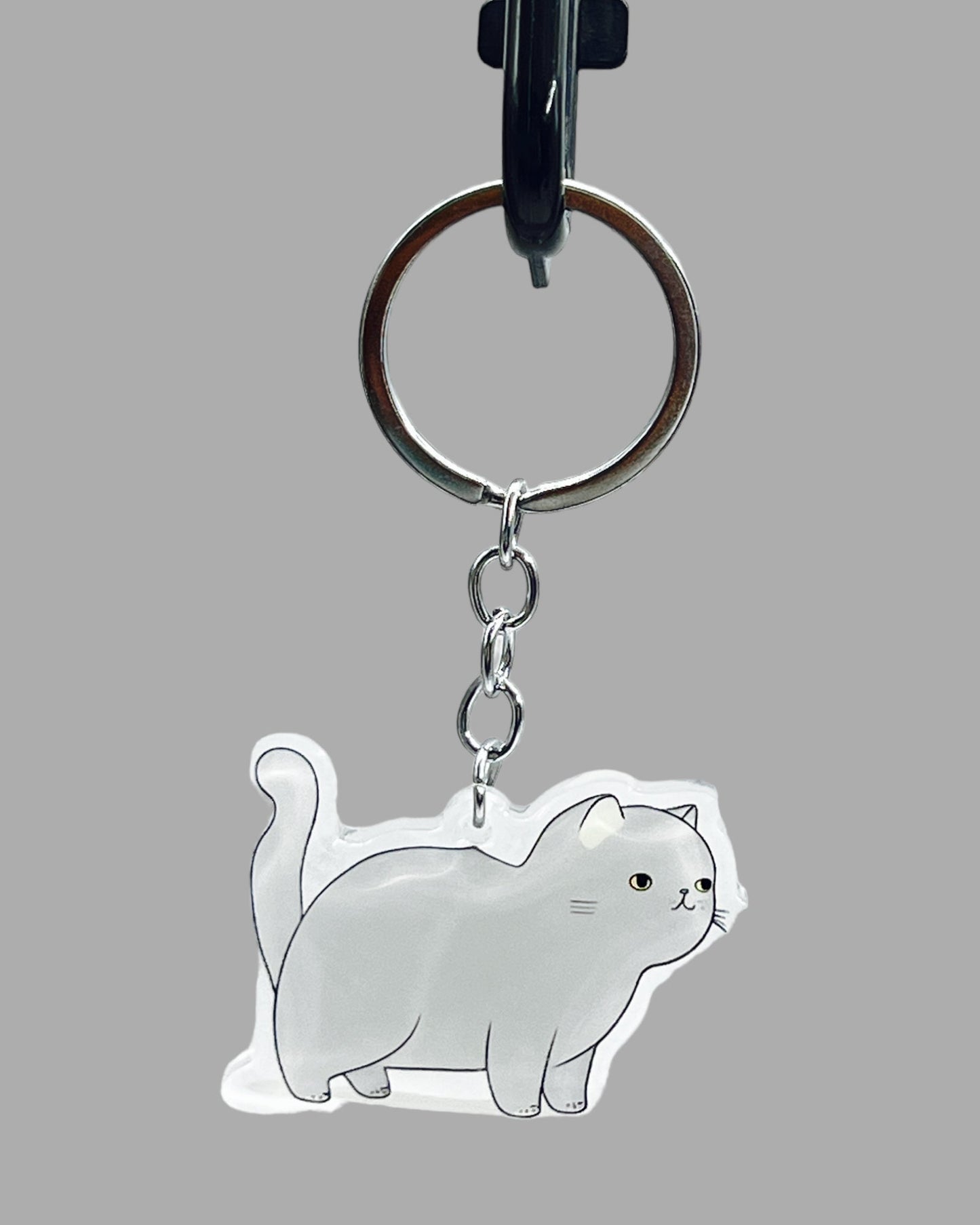 Scottish Fold Cat Acrylic Keychain