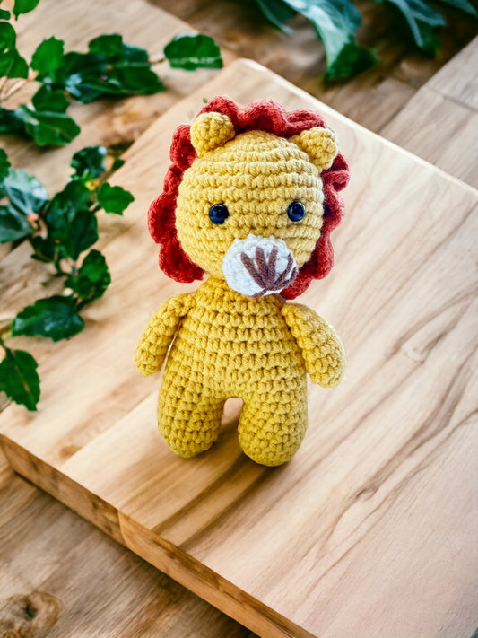 Lion crochet keychain