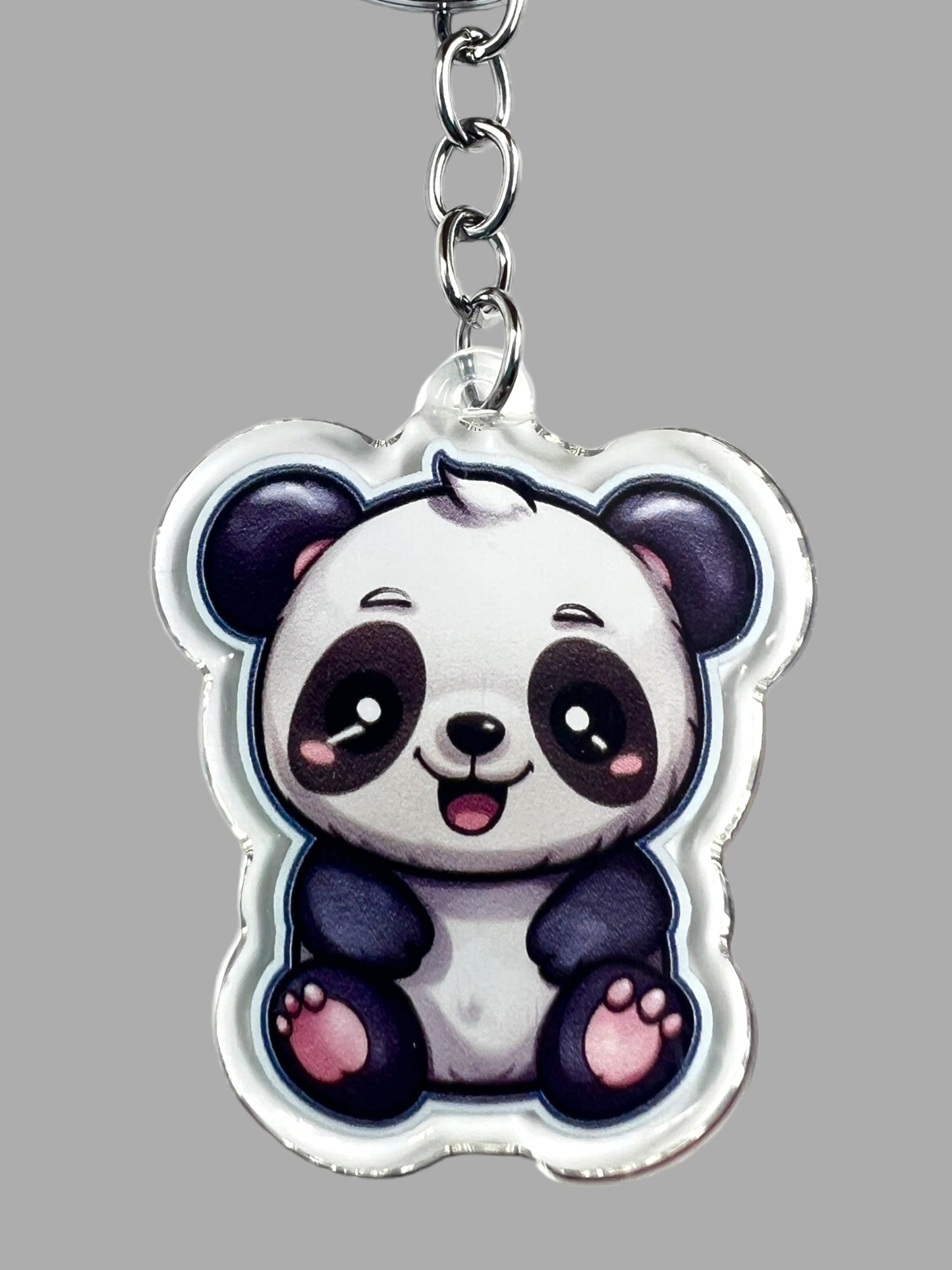 Panda Bear Acrylic Keychain