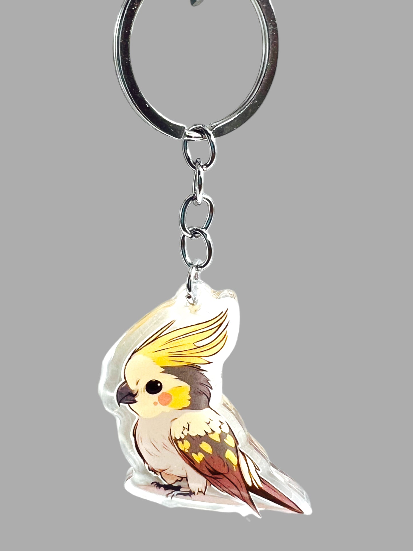 Cockatiel Acrylic bird wildlife Keychain