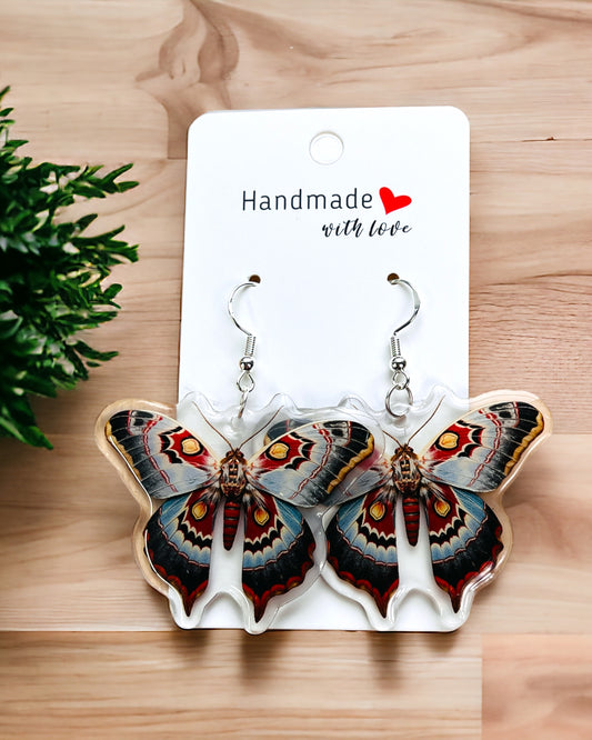 Butterfly Acrylic earrings, funky weird earrings, quirky earrings, cool funny earrings, gift for her, birthday gift,  Christmas stocking stuffer