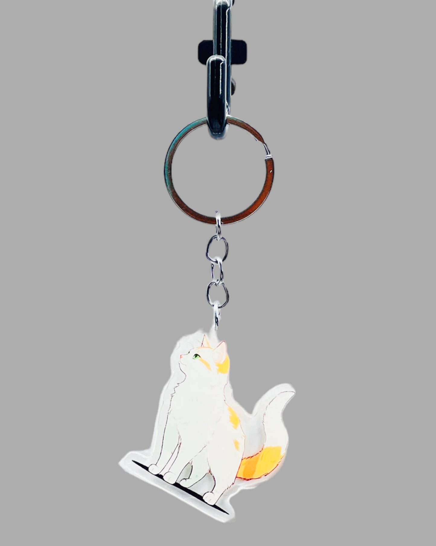 Turkish Angora Cat Acrylic key chain
