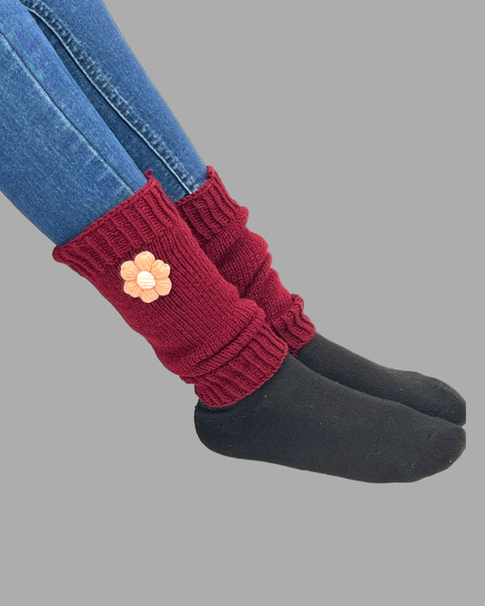 Cute Daisy Crochet Leg Warmers . Ideal Gift for Girls . Granddaughter, Daughter, Niece . Perfect for Stocking Stuffers, Baby Showers, Back-to-School