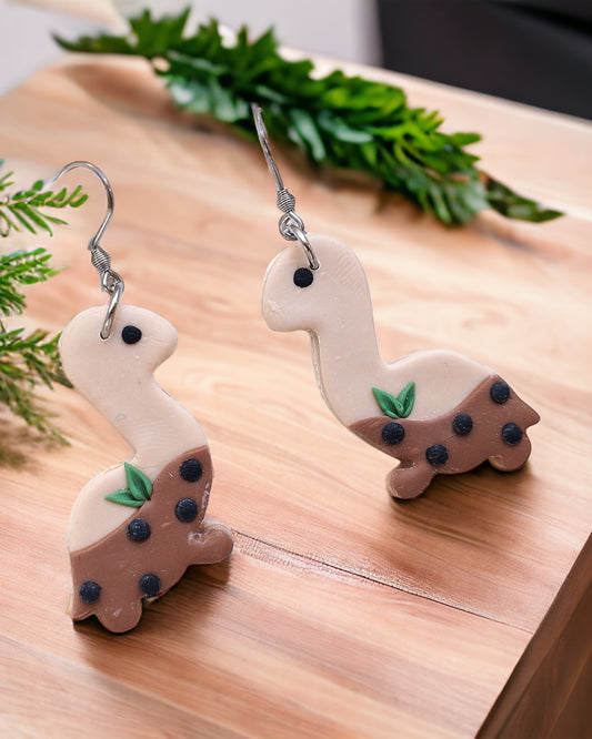 Dinosaur triceratops trex polymer clay earrings, cute girls earrings, birthday Christmas gift for best friend, stocking stuffer for her
