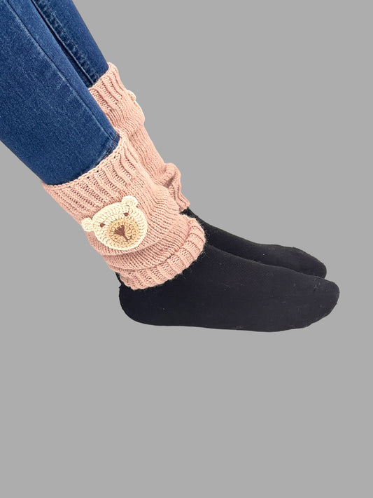 Crochet Kawaii Bear Hand Leg Warmers - Birthday Gift for Girls: Granddaughter, Daughter, Niece . Perfect for Stocking Stuffers, Baby Showers
