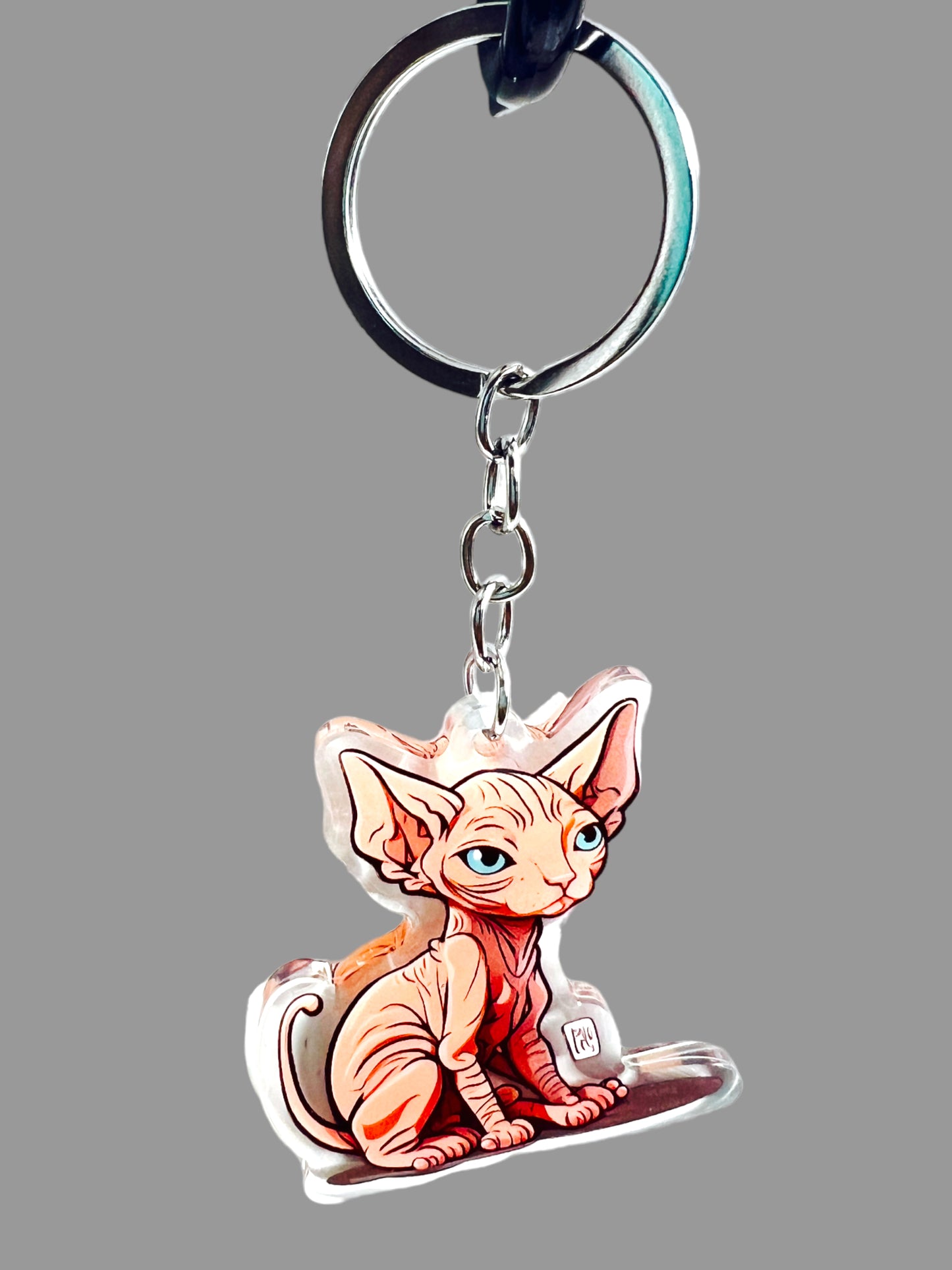 Sphynx Cat Acrylic Keychain