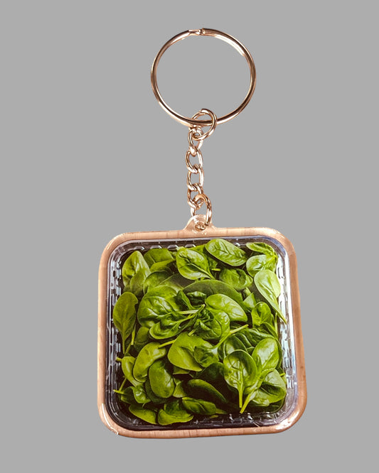 Salad acrylic keychain, Cute vegetable ornament,, backpack fob, car décor, stocking stuffer, vegetarian gift, foodie gardening garden lover, seed packets, Other