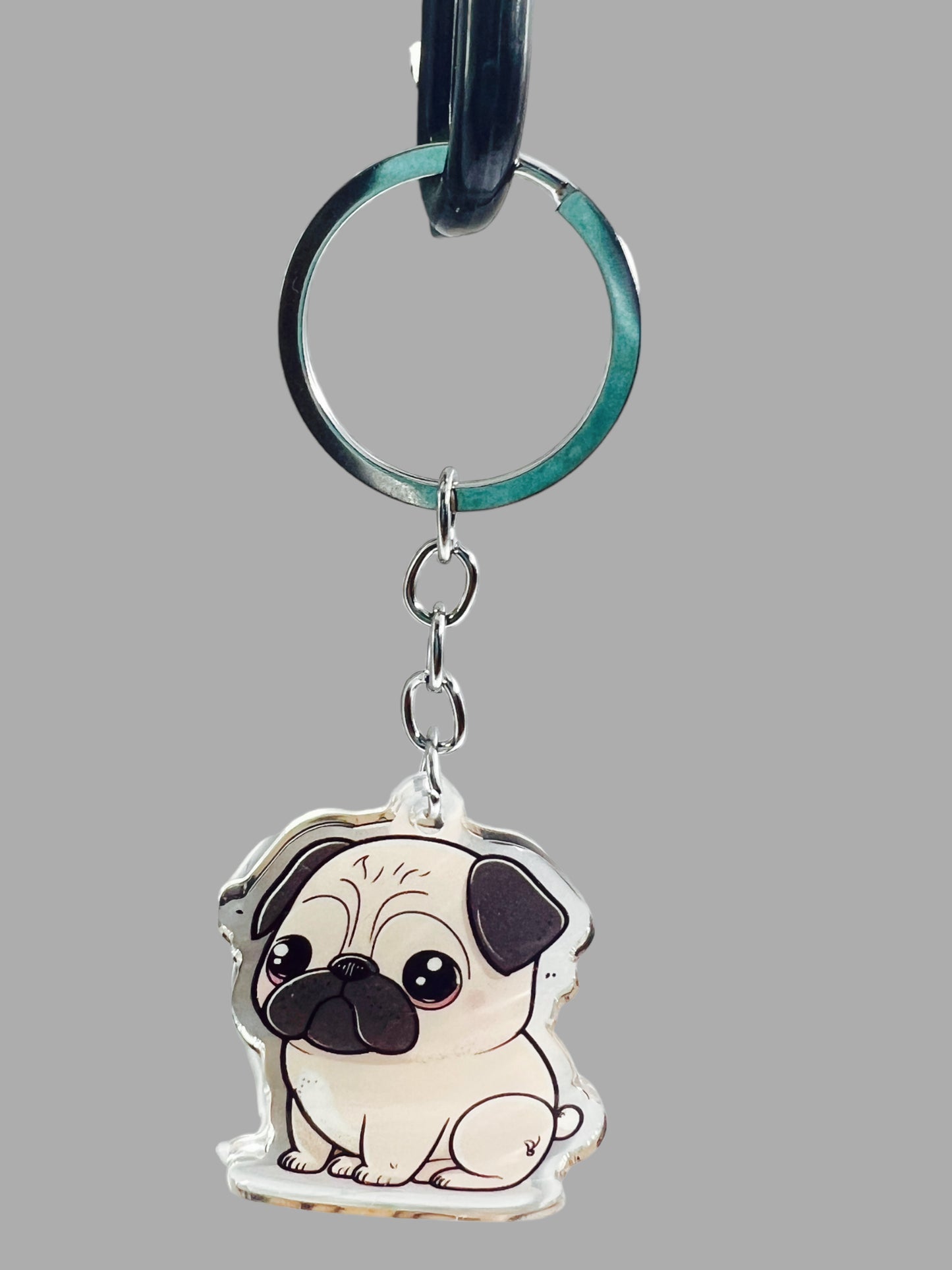 Pug Dog Acrylic Keychain