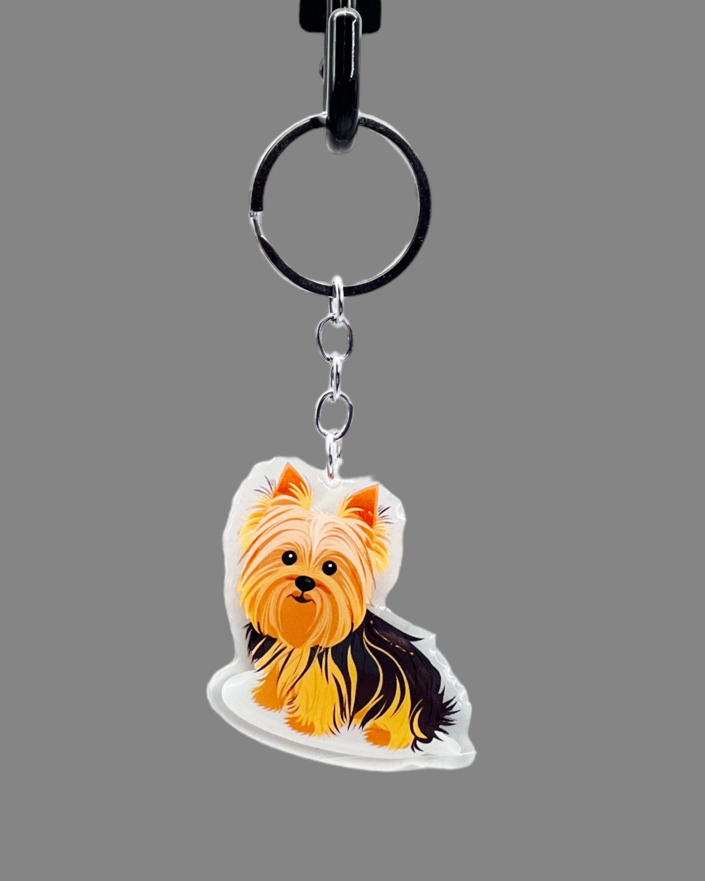 Teacup Yorkshire Terrier Dog Acrylic Keychain
