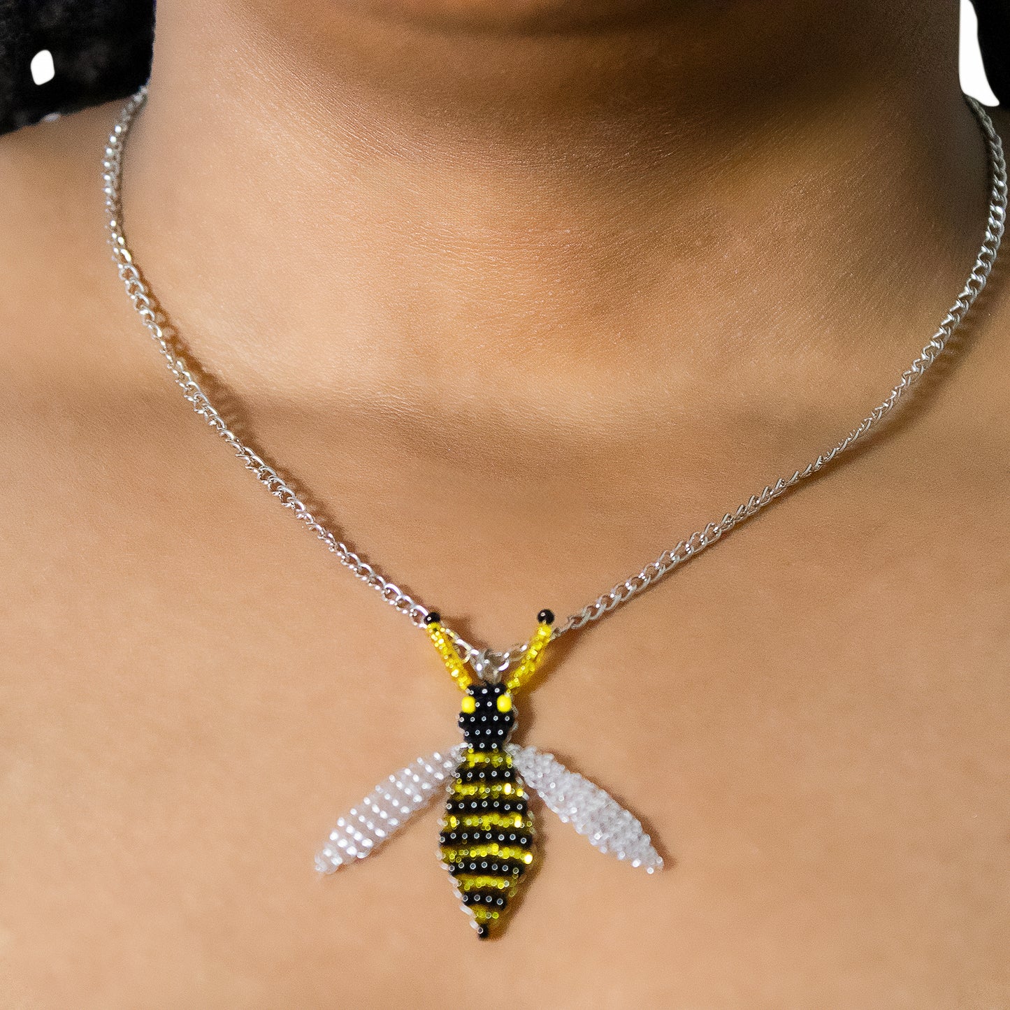 Bee pendant necklace