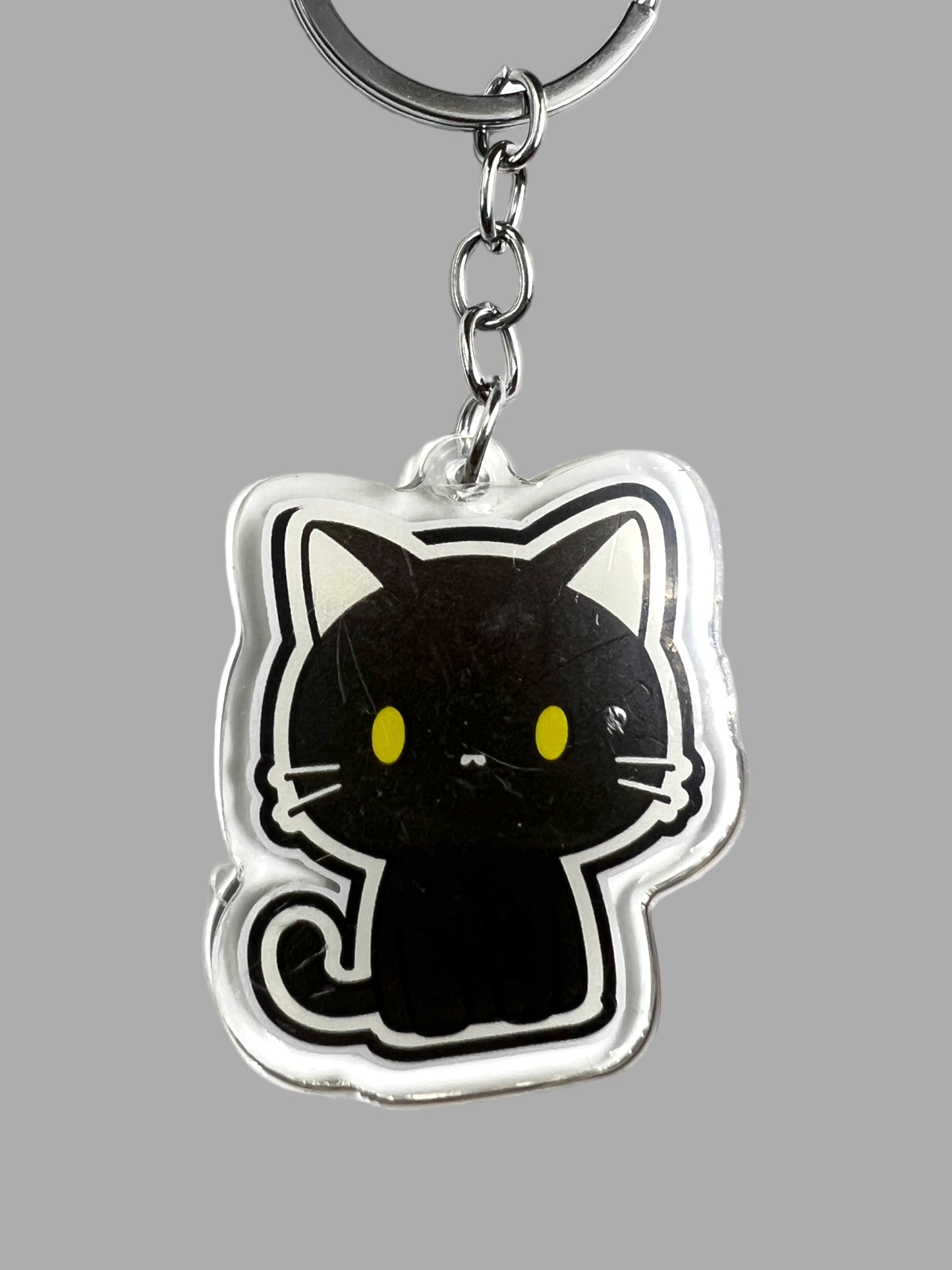 Black Cat  Kawaii Acrylic Keychain