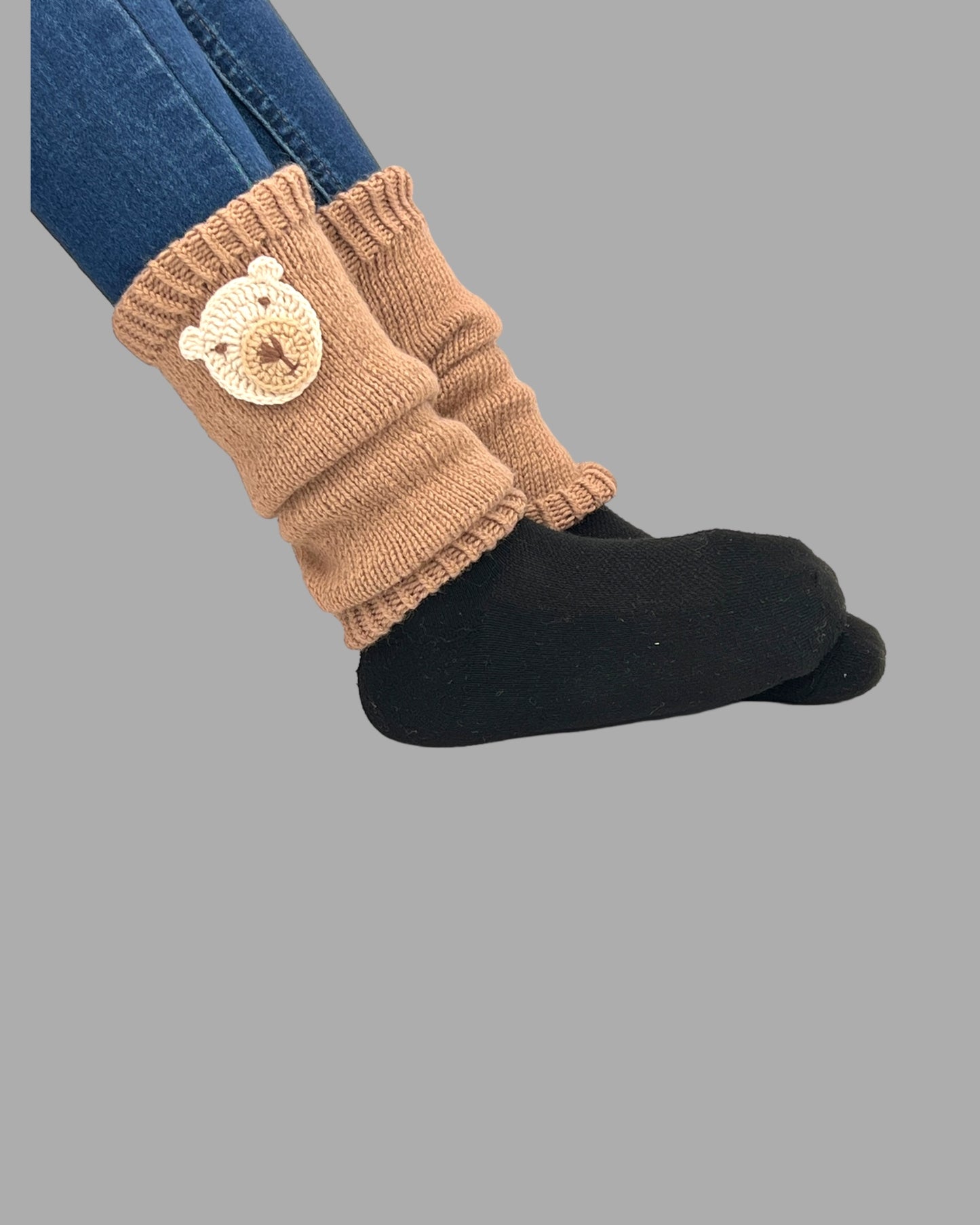 Crochet Kawaii Bear Hand Leg Warmers - Birthday Gift for Girls: Granddaughter, Daughter, Niece . Perfect for Stocking Stuffers, Baby Showers
