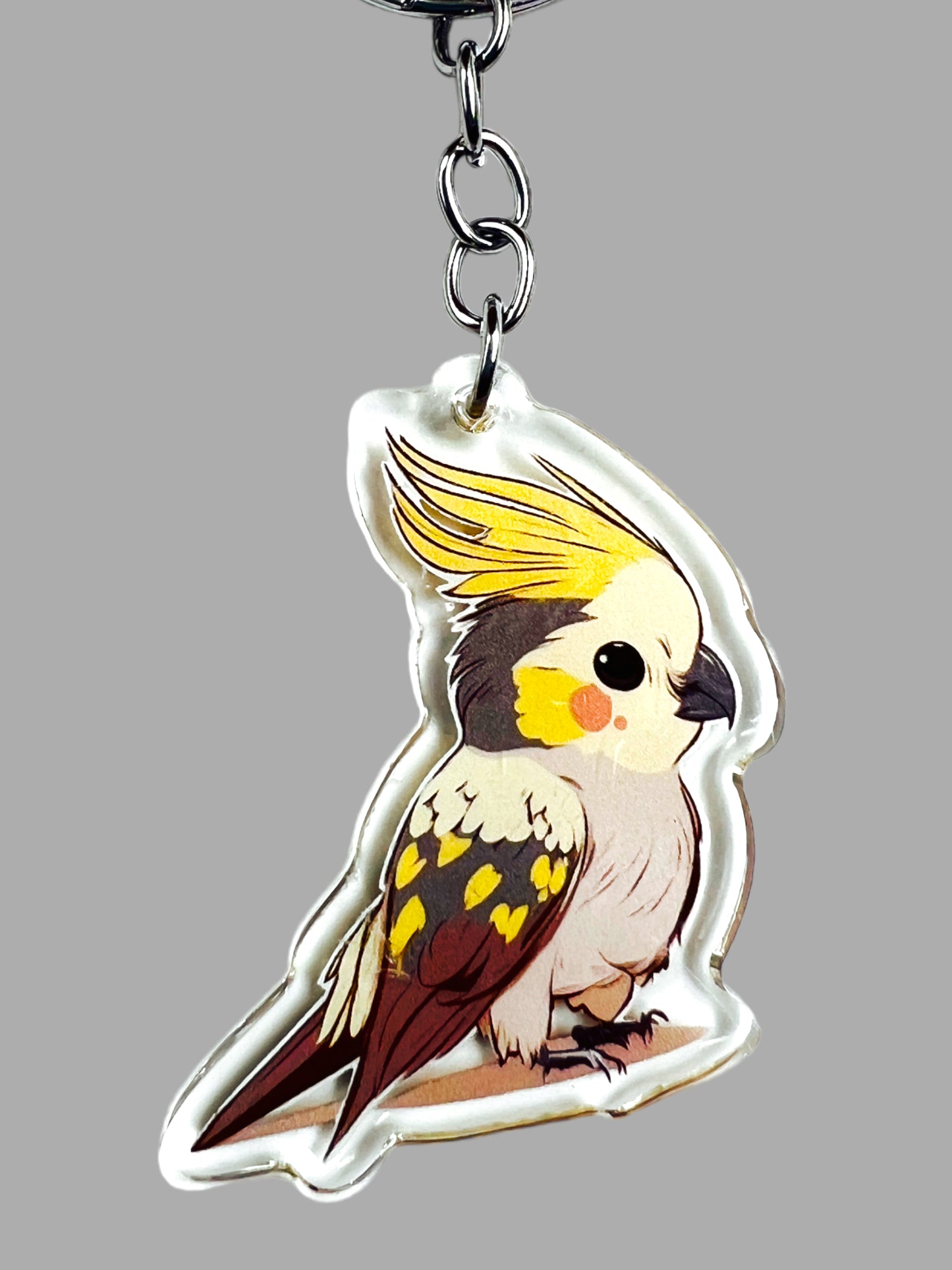 Cockatiel Acrylic bird wildlife Keychain