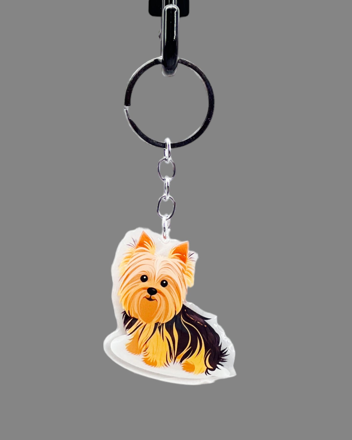 Teacup Yorkshire Terrier Dog Acrylic Keychain